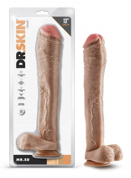 Dr. Skin - Mr. Ed - 13 Inch Dildo With Balls - Beige